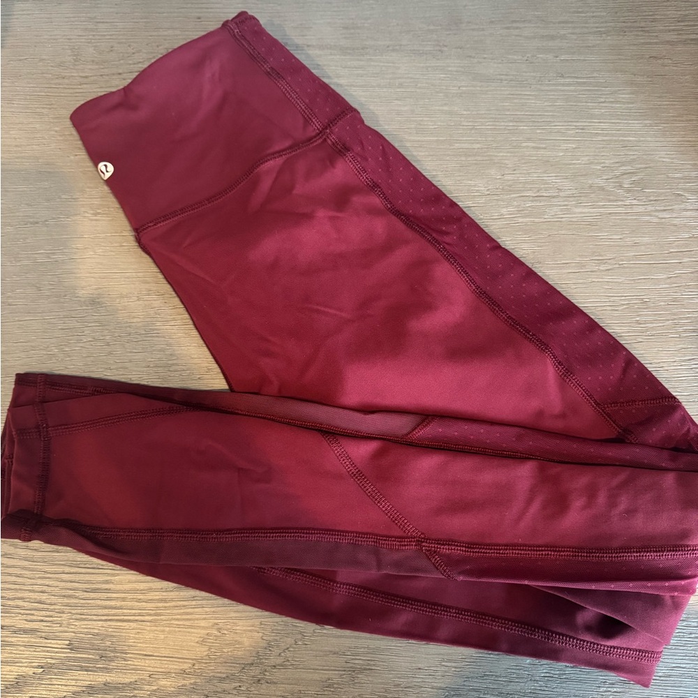 Burgundy lulu lemon leggings